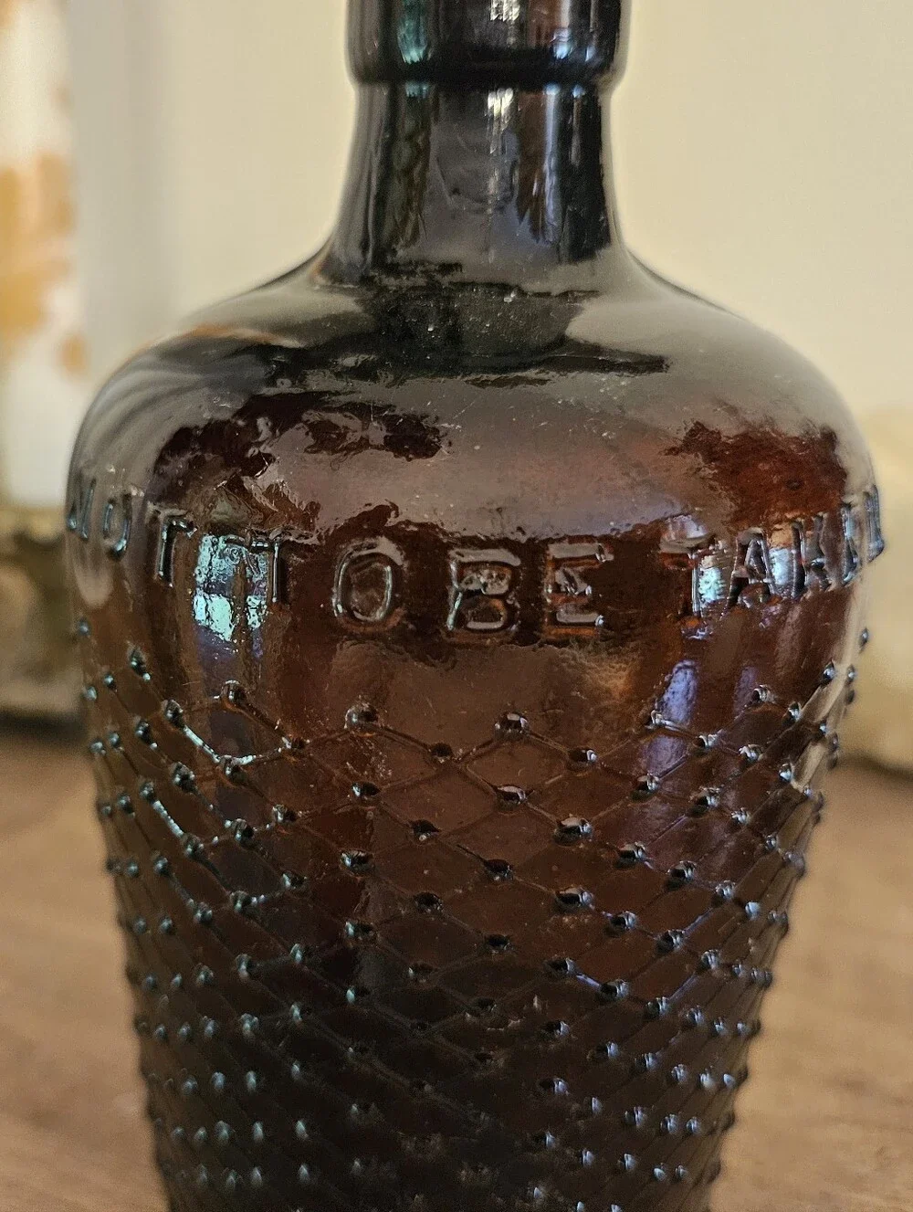 Antique/vintage Amber Glass Decorative Bottles Set Of 4 For Fall And Halloween